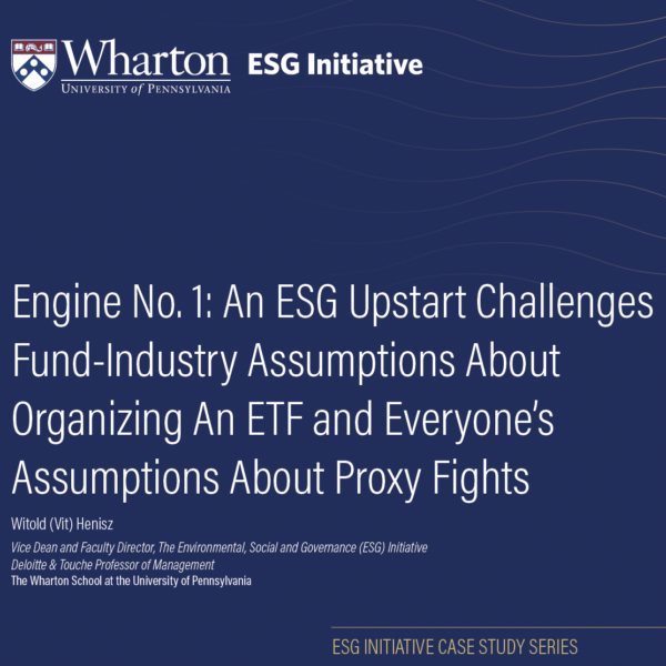 ESG Case Studies - Environmental, Social And Governance (ESG) Initiative