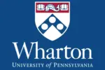 Wharton logo on blue background